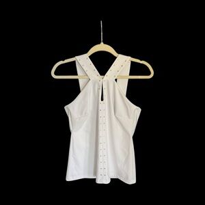 INC White Stud-Detail Racerback Tank Top - Women Size S